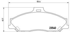 BREMBO P24051 ÖN BALATA RANGER 2.5 D TD 4X4 99 > 3.0 TDCİ 05 > MAZDA B SERİSİ 2.5 D TD 98 > GDB3353