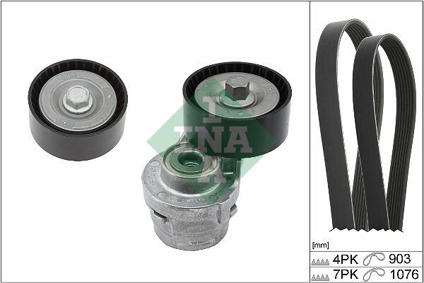 INA 529038310 ALTERNATÖR GERGİ KİTİ FIAT DUCATO 01> 2.3 JTD DUCATO 06> 2.2D MTJ DUCATO 11> 2.3D MTJ 4PK 903 7PK 1076