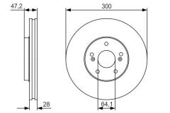 BOSCH 0986479R47 ÖN FREN DİSKİ HAVA KANALLI HONDA ACCORD ACCORD 2.0L R20A3 CU1 08-15 - 300 ÇAP X 5 BİJON Adet disk fiyatıdır