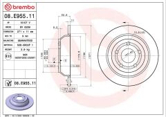 BREMBO 08E95511 ARKA FREN DISK AYNA FORD PUMA 19>