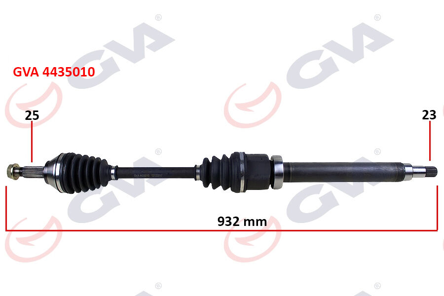 GVA 4435010 ÖN AKS KOMPLE SAĞ FORD FOCUS I 1.4 16V-1.6 16V-1.8 16V-1.8TDCI 98>04 934MM