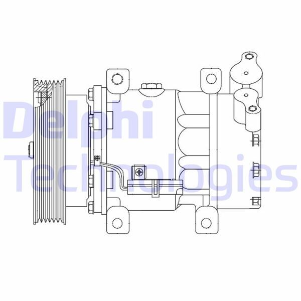 DELPHI CS20523 KLIMA KOMPRESORU MERCEDES CITAN W415 12> . RENAULT CLIO III 04>12 KANGOO II 08> MODUS 04> MICRA III 03>10 QASHQAI J10 06>13 1.5dCi K9K 12V 6 KANAL 125MM
