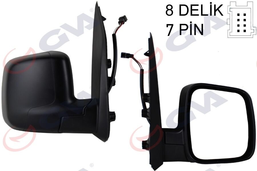 GVA 1029330 DIŞ DİKİZ AYNASI SAĞ FIORINO-BIPPER-NEMO 07> ELEKTRİKLİ ISITMALI SENSÖRLÜ KONVEKS 7 FİŞ VM-6115EHSR