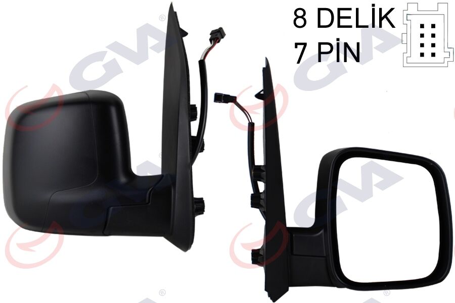 GVA 1029330 DIŞ DİKİZ AYNASI SAĞ FIORINO-BIPPER-NEMO 07> ELEKTRİKLİ ISITMALI SENSÖRLÜ KONVEKS 7 FİŞ VM-6115EHSR