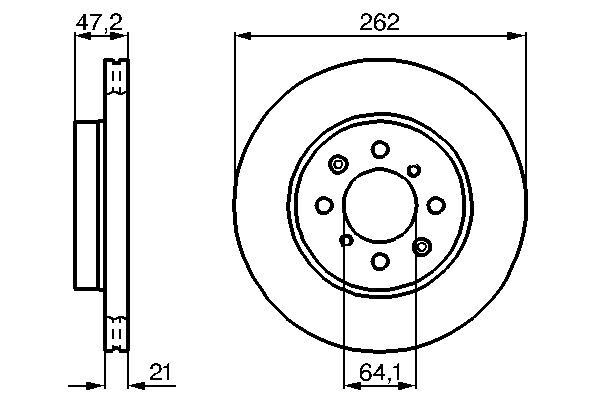 BOSCH 0986478657 ÖN FREN AYNASI HAVALI ROVER 200 216GSİ 216GTİ 220GSİ 400 414GSİ 416GTİ 420 CABRIOLET 214 1990-1996