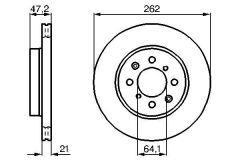 BOSCH 0986478657 ÖN FREN AYNASI HAVALI ROVER 200 216GSİ 216GTİ 220GSİ 400 414GSİ 416GTİ 420 CABRIOLET 214 1990-1996