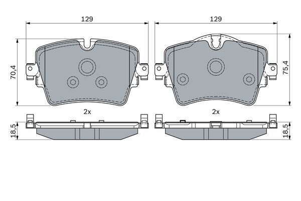 BOSCH 0986494940 FREN BALATASI ON BMW G42 G20 G30 G31 G38 G21 G28 G22 G23 G26 F52 F45 F48 F39 G01 G02 G08