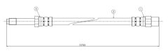 CAVO C800365A FREN HORTUMU ARKA BMW E39 96>03