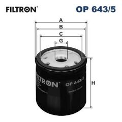 FILTRON OP2015 YAG FILTRESI MERCEDES OM607 W176 W246 C117 X156 W415 . RENAULT CLIO IV 12> MEGANE IV 15> DUSTER 12> SYMBOL III 14> NISSAN QASHQAI II 13> JUKE 12> NOTE E12 13>16 1.5dCi K9K OP643.5