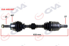 GVA 4491007 KOMPLE AKS SOL HYUNDAI ACCENT ERA 1.5L D4FA CRDi 06-10 ABS li 25x27 - ABS 48 diş komple boy 633mm