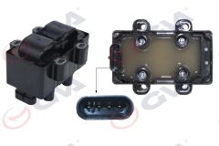 GVA 5014002 ATEŞLEME BOBİNİ ÇİFTLİ RENAULT KANGOO 01> CLIO I-II-III 92>05 MEGANE I 96> SCENIC 96>TWINGO 96> LOG AN 06>1.2 1.4 1.6 D4F K7J-K7M