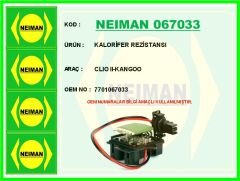 NEIMAN 067033 KALORİFER REZİSTANSI CLIO II-KANGOO