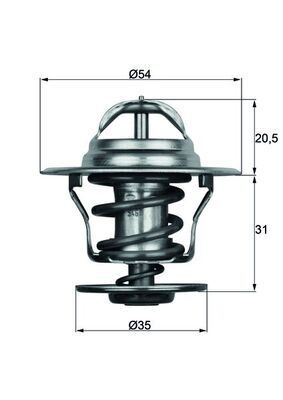MAHLE TX15.87D TERMOSTAT A3-A4-A6-BORA-CADDY II-GOLF-JETTA II-PASSAT-POLO-T4-T5-OCTAVIA-CORDOBA-IBIZA-FABIA-FELICA