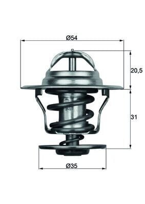 MAHLE TX15.87D TERMOSTAT A3-A4-A6-BORA-CADDY II-GOLF-JETTA II-PASSAT-POLO-T4-T5-OCTAVIA-CORDOBA-IBIZA-FABIA-FELICA