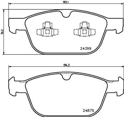 VALEO 670381 ÖN BALATA VOLVO XC60 D3 2008-2017 D4 12-17 D5 08-15 T5 2010-1207 T6 2008-2017 156