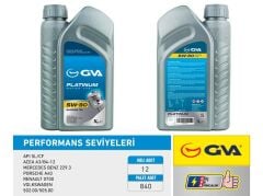 GVA 9920120 MOTOR YAĞI 5W30 1 LT PLATINUM TAM SENTETİK API SL/CF