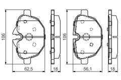 VALEO 670385 FREN BALATASI ARKA BMW G30 G31 G38 G32 G11 G12 G01 G08 G02 G05 G06 F10 F11 F18 F25 F26 E89