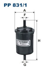 FILTRON FILT PP 831/1 CLIO/KNG/LGN/MGN/TWNG/TRAFIC/PARTNER/BERLINGO/206/306/307/407/VIVARO/C5 YAKIT FILTRESI BENZIN FILTRESI(PLASTIK TIP)