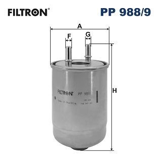 FILTRON PP988.9 YAKIT FİLTRESİ RENAULT MEGANE III 09>15 SC NIC III 09>16 1.5dCi