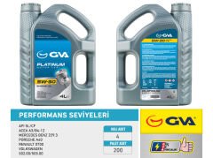 GVA 9920122 MOTOR YAĞI 5W30 4 LT PLATINUM TAM SENTETİK API SL/CF