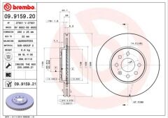 BREMBO 09915920 ÖN FREN AYNASI ASTRA H 1.4-1.6 04>MERIVA 1.6 03>COMBO 1.3 CDTİ 4.05> 280x25x4DLxHAVALI 569067-95526653-95526654-93197712