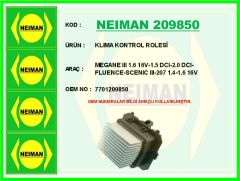 NEIMAN 209850 KLIMA KONTROL ROLESİ MEGANE III 1.6 16V-1.5 DCI-2.0 DCI-FLUENCE-SCENIC III-207 1.4-1.6 16V