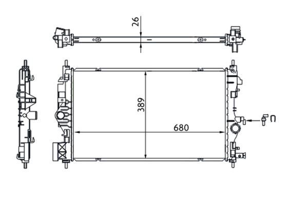 MAHLE CR1697000S SU RADYATÖRÜ ASTRA J 10>15 ZAFIRA C 12>19 1.6-1.7-2.0 CDTI DTH-DTL-DTJ