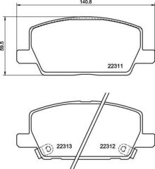BREMBO P07012 ÖN FREN BALATASI OPEL MOKKA 13> CHEVROLET TRAX 13> 300 mm