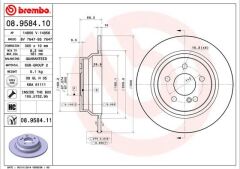BREMBO 08958410 FREN DISKI ARKA MERCEDES W211 S211 C218 W212 S212