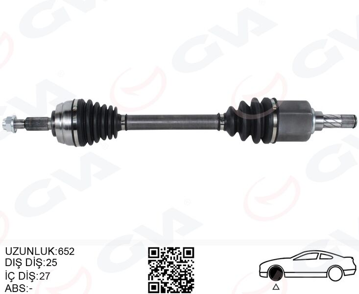 GVA 4419009 ON AKS SOL KOMPLE DACIA DUSTER 10> 1.5 dCi 4x4 6 ileri