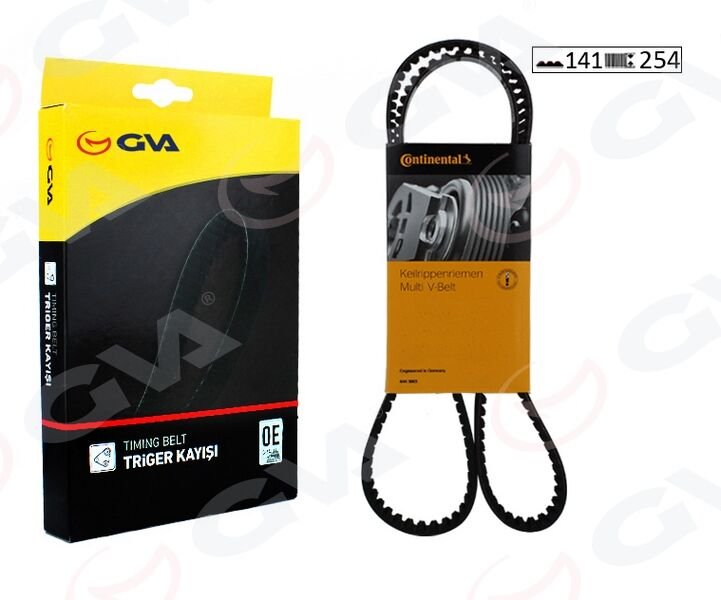 GVA 58141254C TRİGER KAYIŞI 141x254 PEUGEOT 207 CC SW 308 3008 BERLINGO C3 1.6HDI 8V 08 > FORD C-MAX FIESTA