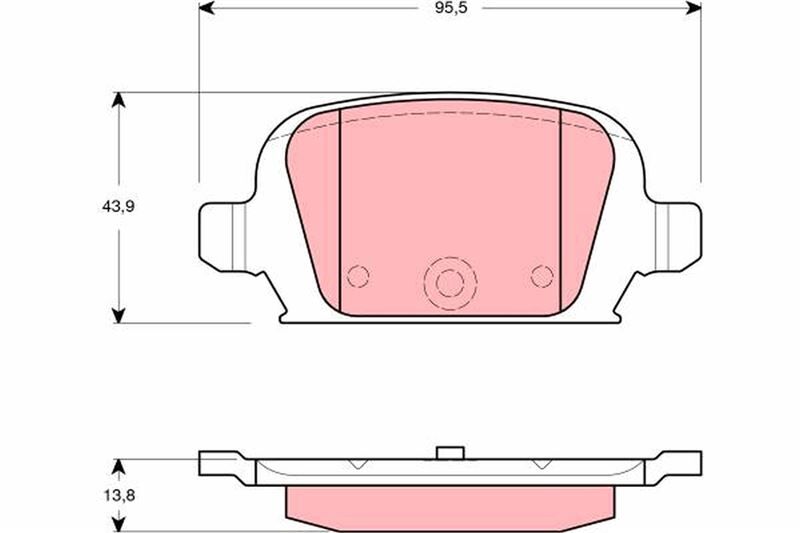 TRW GDB1412 ARKA FREN BALATASI OPEL CORSA C 1.4 1.7 CDTİ 1.8 00>06 TIGRA 1.3 CDTI 04>10 DİSK FRENLER