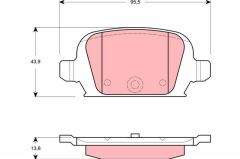 TRW GDB1412 ARKA FREN BALATASI OPEL CORSA C 1.4 1.7 CDTİ 1.8 00>06 TIGRA 1.3 CDTI 04>10 DİSK FRENLER