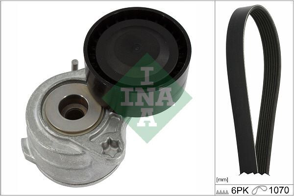 INA 529042010 ALTERNATÖR GERGİ KİTİ 6PK1070 CORSA F-CROSSLAND-MOKKA-P108-P208-P301-P308-P508-P2008-C-ELYSEE- C3-C4-DS3-PROACE 1.2 B-D-F12XHT PureTech