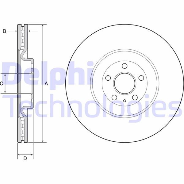 DELPHI BG9233C ÖN FREN AYNASI VOLVO XC90 II 2014>2022 XC60 II 2018 > 366 CAP 19 JANT