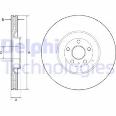 DELPHI BG9233C ÖN FREN AYNASI VOLVO XC90 II 2014>2022 XC60 II 2018 > 366 CAP 19 JANT