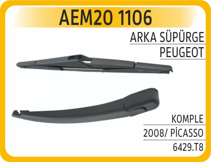 AEM20 1106 ARKA SÜPÜRGE KOMPLE PEUGEOT 2008/ PİCASSO
