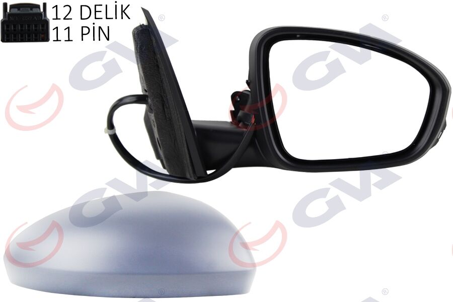 GVA 1011440 DIŞ DİKİZ AYNASI SAĞ MEGANE 15> ELEKTRİKLİ ISITMALI KATLANIR SİNYALLİ SENSÖRLÜ ASTARLI KONVEKS VM-6142EBFPSR