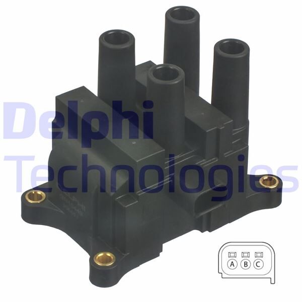 DELPHI GN10449-12B1 ATESLEME BOBINI FIESTA V-VI 01>11 FUSION 01>12 1.25-1.3-1.4-1.6TI FOCUS II C MAX 1.4-1.6TI VOLVO C30 06>12 S40 II 05>12 V50 05>12 1.6