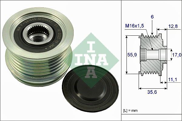 INA 535004110 ALTERNATÖR GERGİ RULMANI ALTERNATÖR KASNAĞI PASSAT-A4-A6 1.8-2.0 TFSI BZB