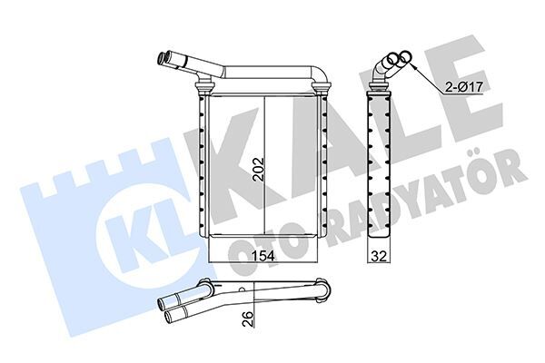 KALE 355115 KALORİFER RADYATÖRÜ TOYOTA AURIS. COROLLA 1.4L NDE150 NDE180 07-> 1.6L ZRE151 ZRE181 ZRE185 07-> 1.3 3L NRE180 12-> / AVENSIS ZRT270 AZT270 ADT270 09-> - ALEMİNYUM