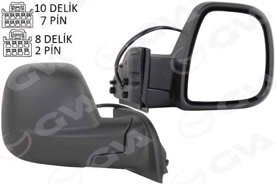GVA 1029106 DIŞ DİKİZ AYNASI FIAT YENİ DOBLO COMBİ- CARG0 ELEKTRİKLİ DESENLİ REZİSTANSLI OTOMATİK AÇMA KAPAMA SAĞ 23-