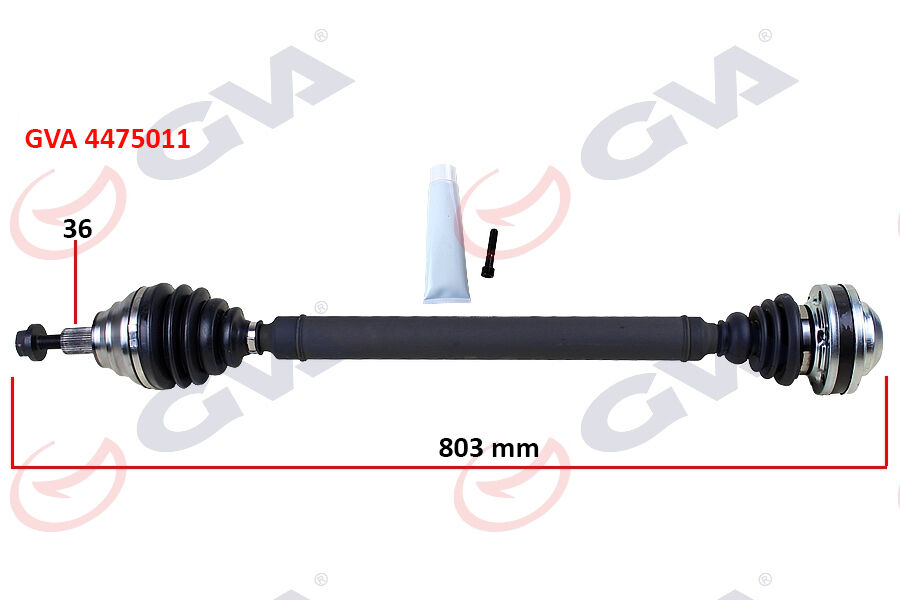 GVA 4475011 KOMPLE AKS SAĞ CADDY III 1.9 TDI 04-10 BJB 803mm