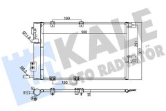 KALE 393300 KLİMA KONDENSERİ ASTRA G-ZAFIRA 1.2 16V-1.4 16V-1.6 16V-1.8 16V-2.0 16V AL/AL 580x378x16