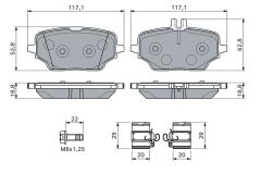 BOSCH 0986460154 FREN BALATASI ARKA MERCEDES GLE-CLASS V167 C167