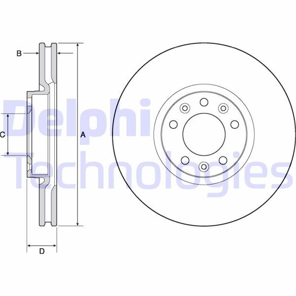 DELPHI BG4696C ÖN FREN AYNASI ASTRA L 21> GRANDLAND-COMBO E 19> PARTNER-BERLINGO 18>-508 18>-5008-308-3008-C4-C5- 408 22> 304x28x5DL HAVALI