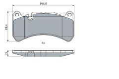 BOSCH 0986494965 FREN BALATASI ON MERCEDES AMG C209 A209 R171