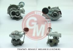 GUA 40661 TURBO ŞARJ RENAULT CLİO II KANGO DACIA SYMBOL MEGANE II 1.5 DCİ 80 BG
