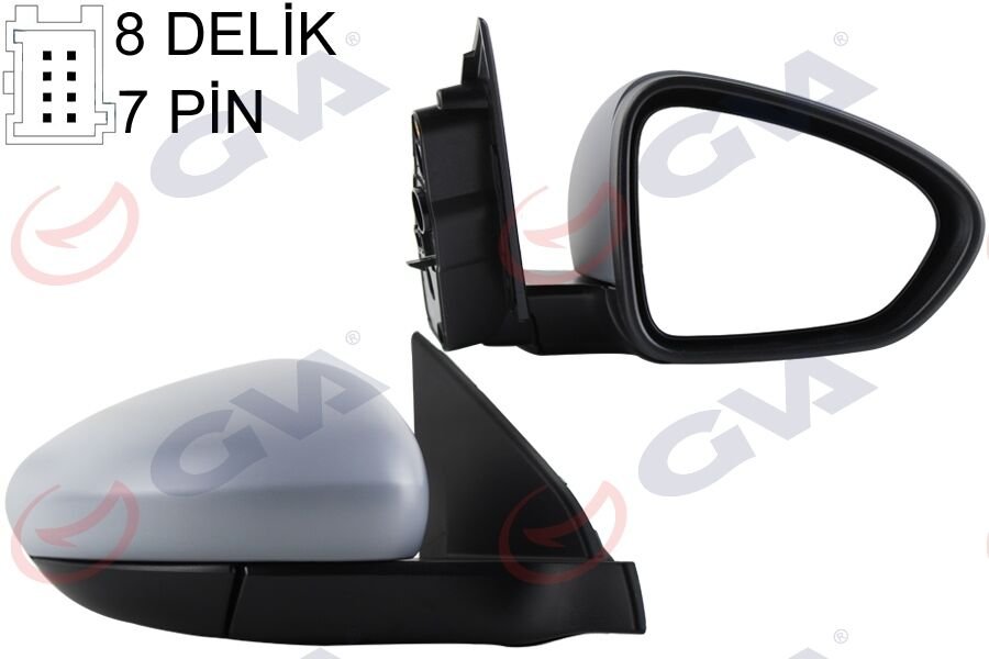 GVA 1029210 DIŞ DİKİZ AYNASI SAĞ EGEA 15> ELEKTRİKLİ ISITMALI SENSÖRLÜ ASTARLI KONVEKS 7 FİŞ VM-6157EHPSR