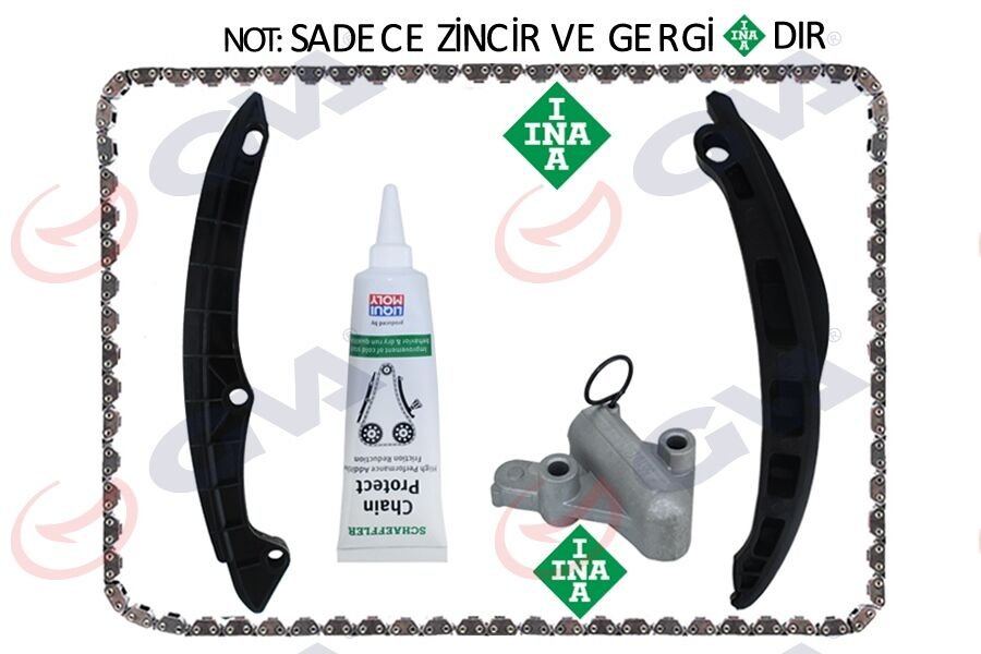 GVA 59C7510-2 EKSANTRİK ZİNCİR SETİ GOLF5/6-JETTA-PASSAT-SCIROCCO-A3-LEON 1.6 FSI BLF - 1.4 TSI CAXA-BMY-BLG